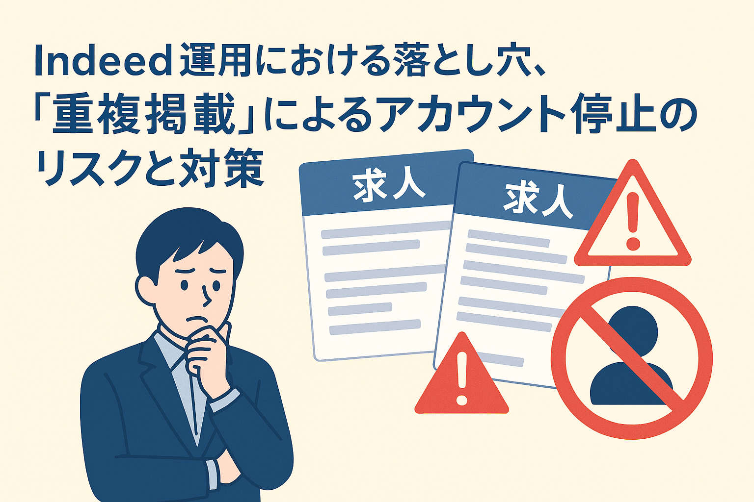 Indeed運用における落とし穴、「重複掲載」によるアカウント停止のリスクと対策
